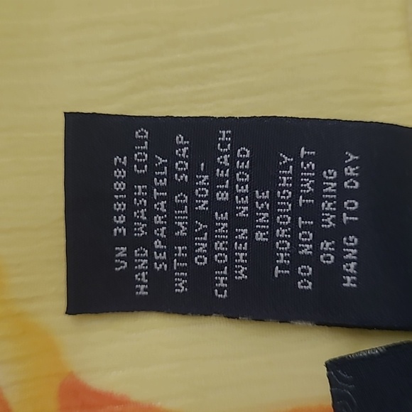 Scarf Wrap Buttery Yellow Calla Lillies Floral Sheer Chiffon Vintage Lightweight - Picture 5 of 8